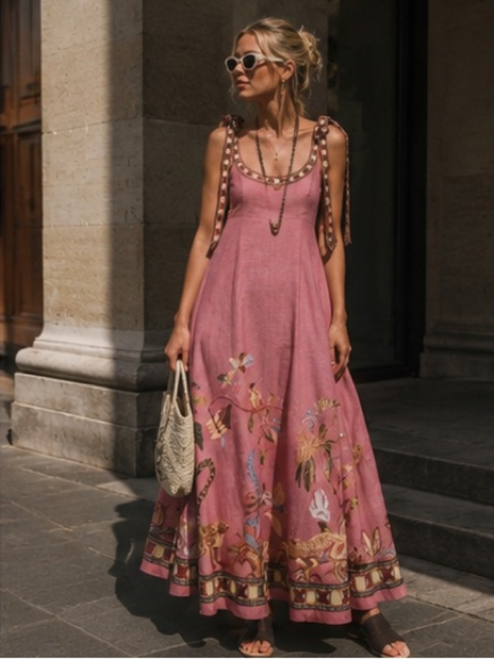 Alemais Zuri Dusty Rose Floral Border Maxi Dress last 3🔥🔥 - Picture 5 of 16